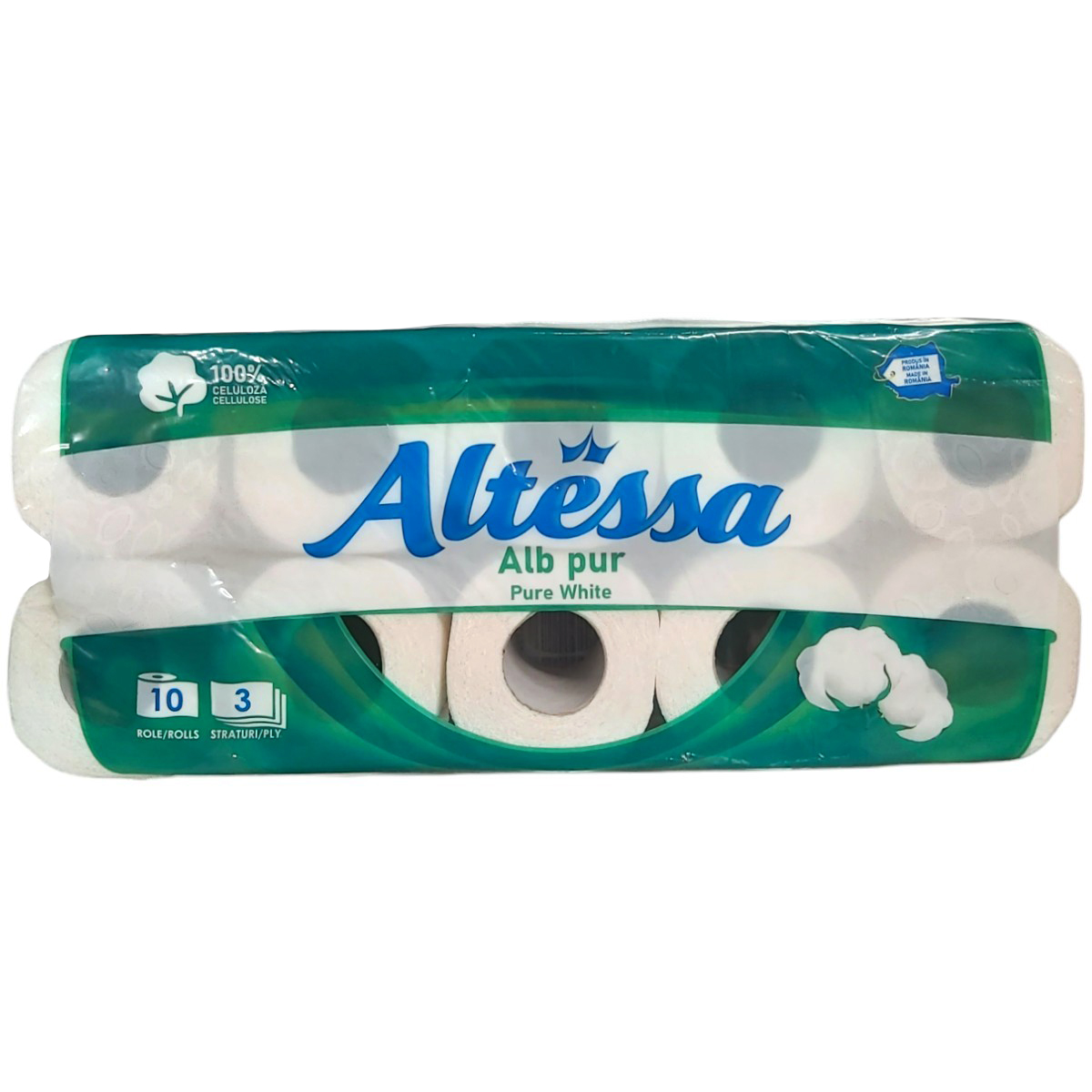ALTESSA HARTIE IGIENICA PUR ALB 3STR 10ROLE