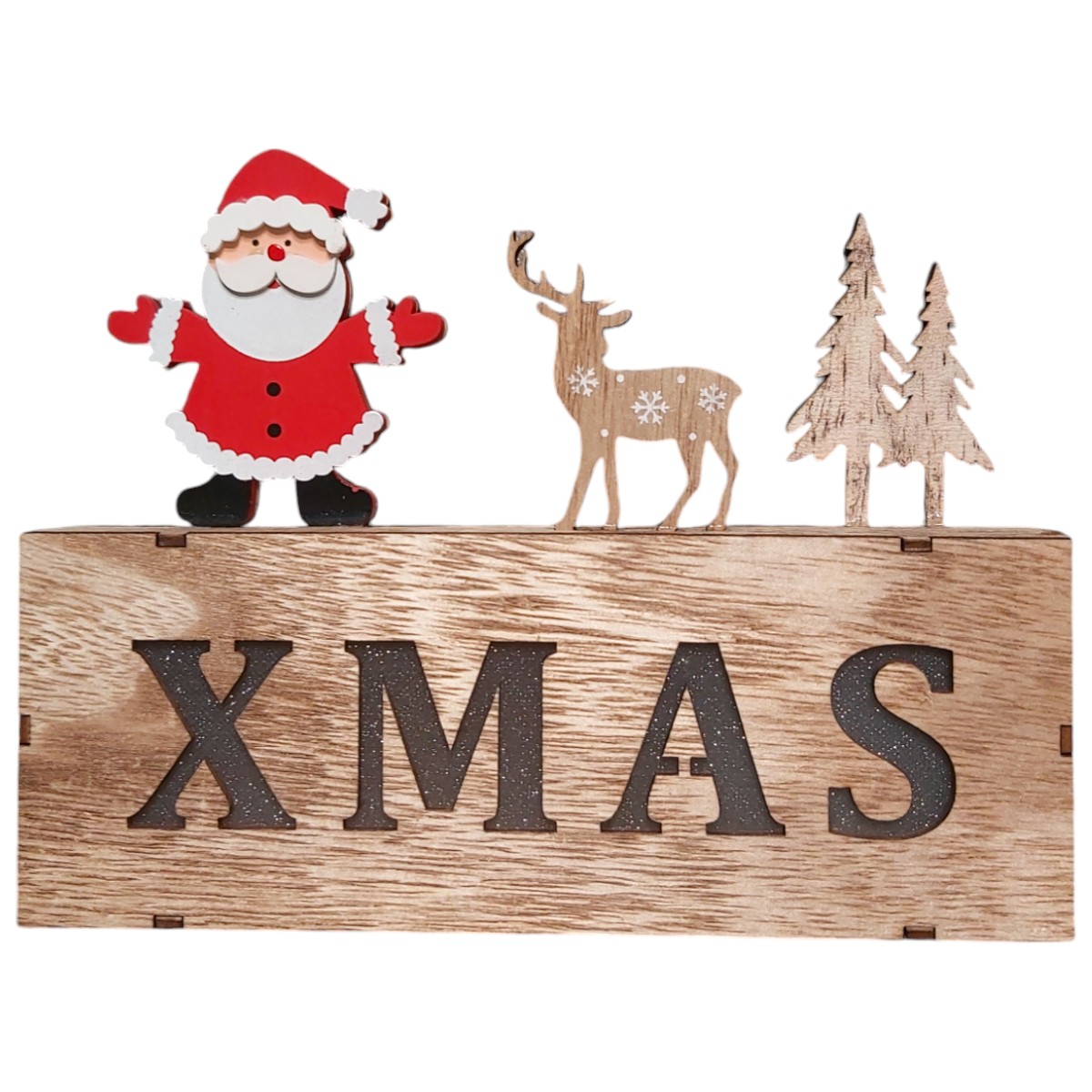 DECORATIUNE LEMN CU LED XMAS 31633