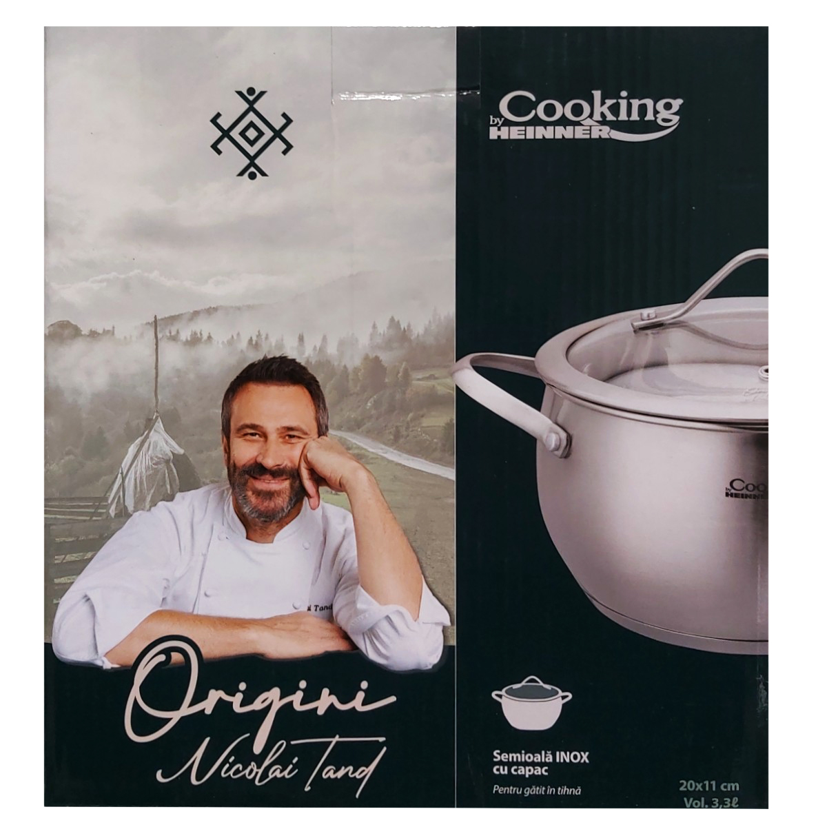 COOKING BY HEINNER SEMIOALA INOX+CAPAC 20X11CM 3.3L HR-RW-T033