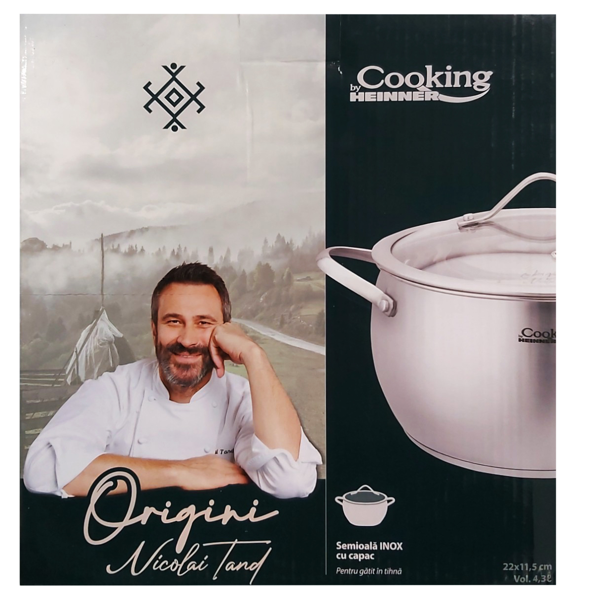 COOKING BY HEINNER SEMIOALA INOX+CAPAC 22X11.5CM 4.3L HR-RW-T043