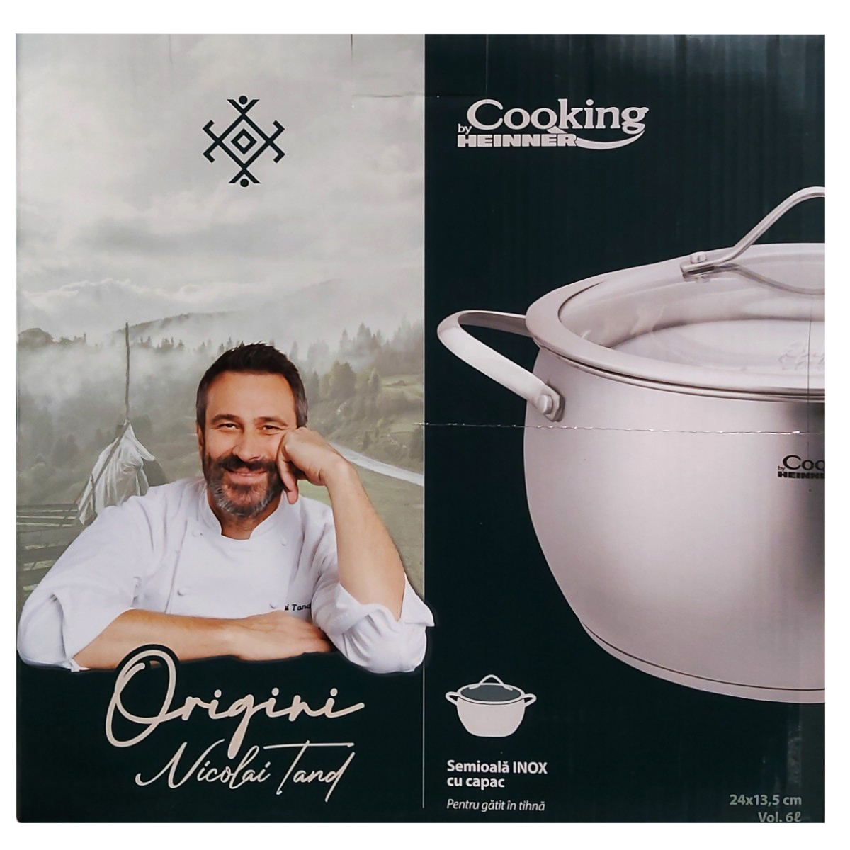 COOKING BY HEINNER SEMIOALA INOX+CAPAC 24X13.5CM 6L HR-RW-T06