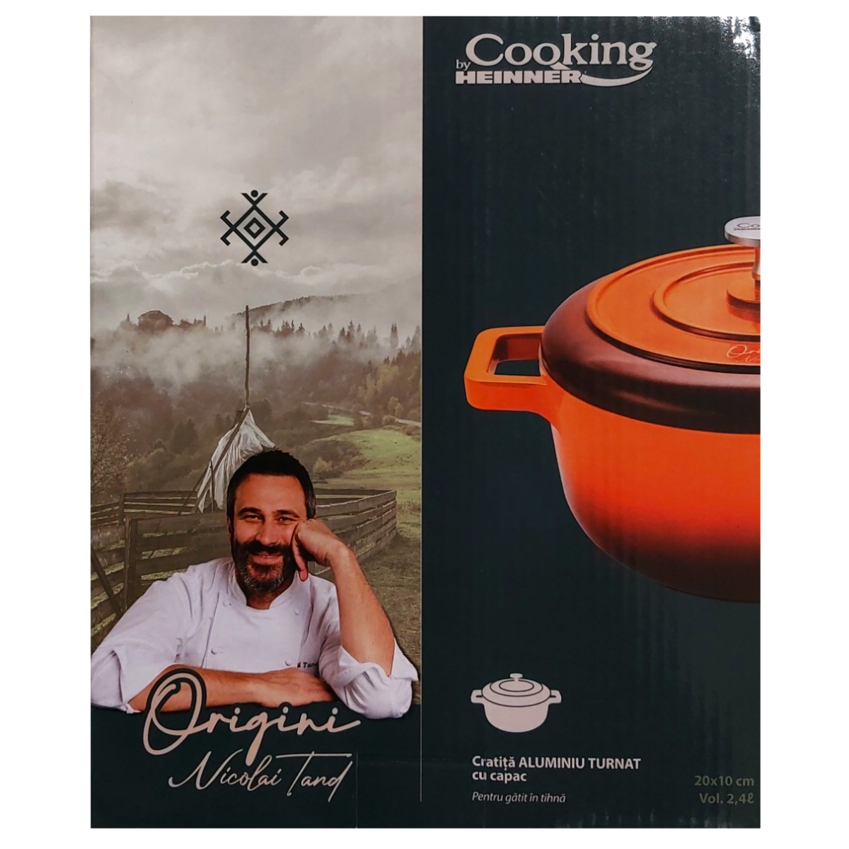 COOKING BY HEINNER CRATITA ALUMINIU+CAPAC 20X10CM 2.4L HR-BJK-C20