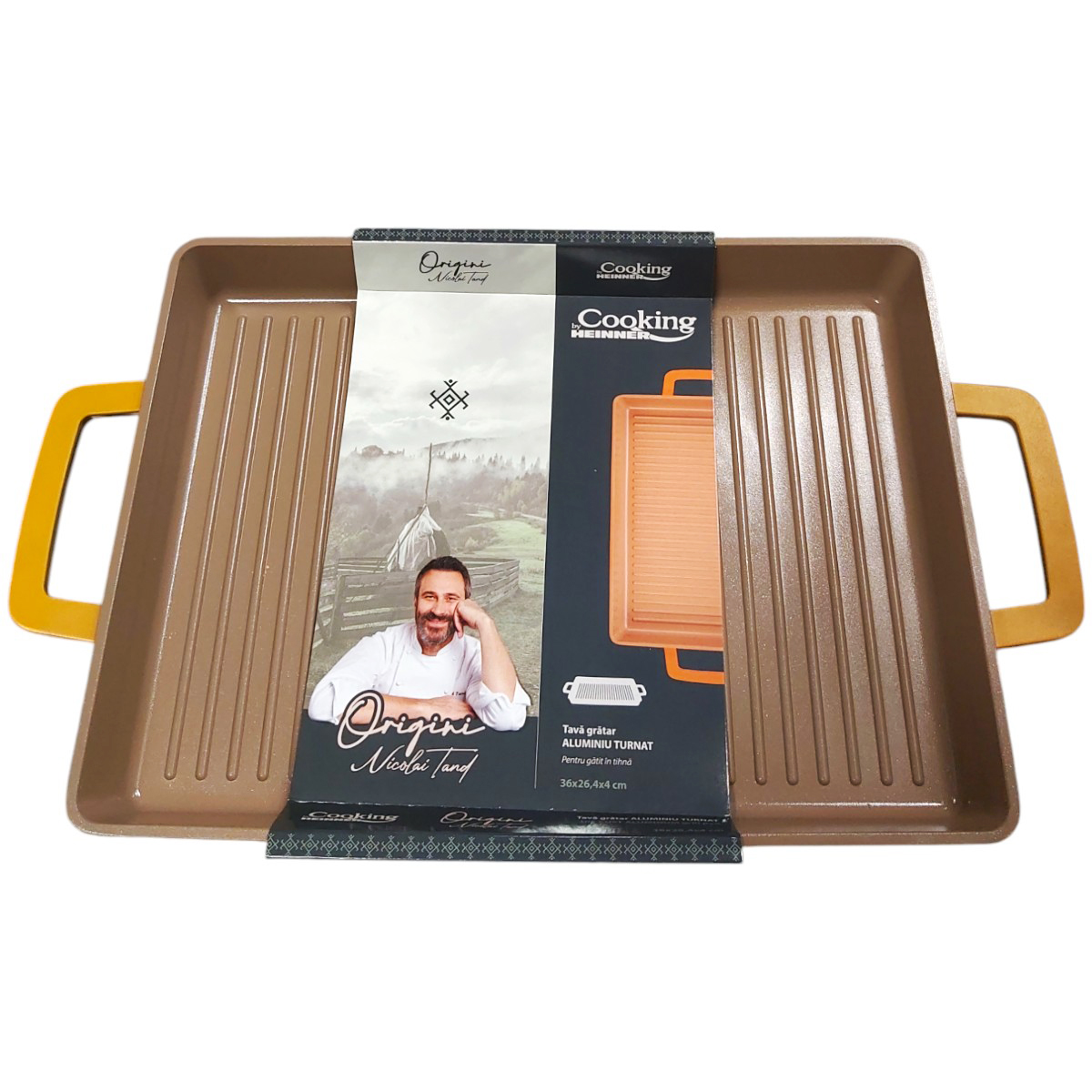 COOKING BY HEINNER TAVA GRATAR ALUMINIU 36X26.4X4CM HR-BJK-G36