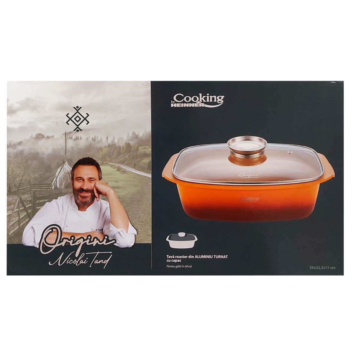 COOKING BY HEINNER TAVA ROASTER ALUMINIU+CAPAC 39X22.5X11CM HR-BJK-TV11