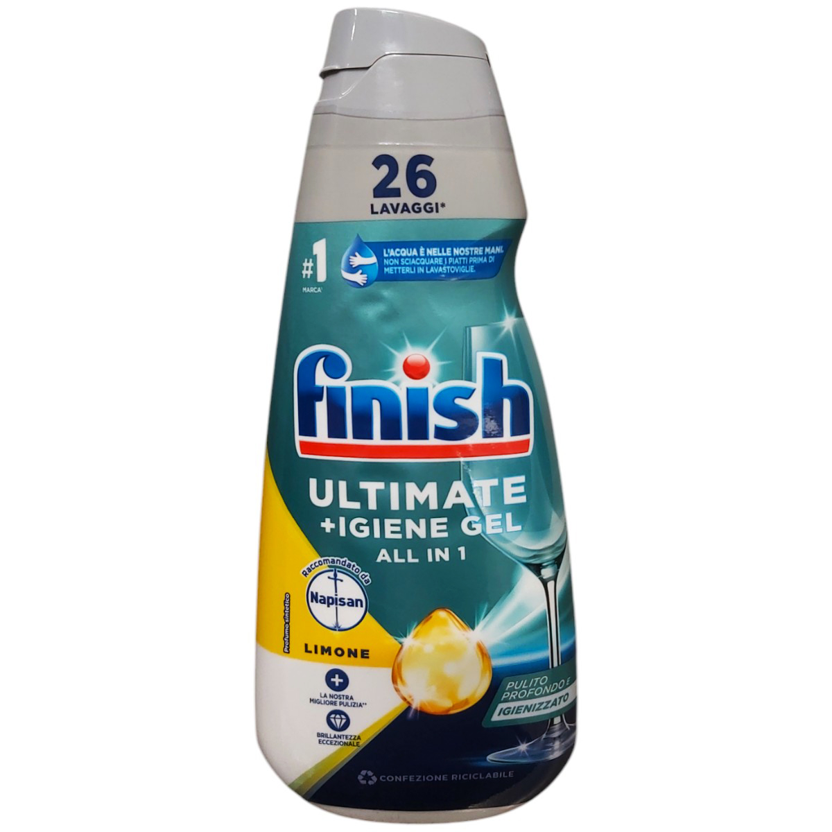 FINISH ALLIN1 DETERGENT GEL PENTRU MASINA DE SPALAT VASE 560ML LIMONE