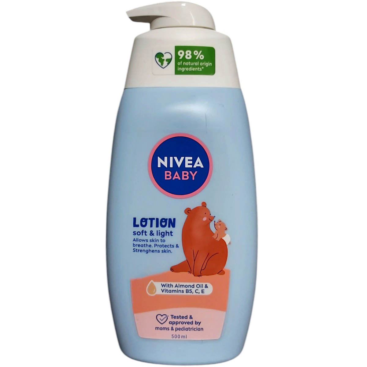 NIVEA BABY LOTIUNE DE CORP 500ML SOFT&LIGHT ALMOND OIL&VITAMINS