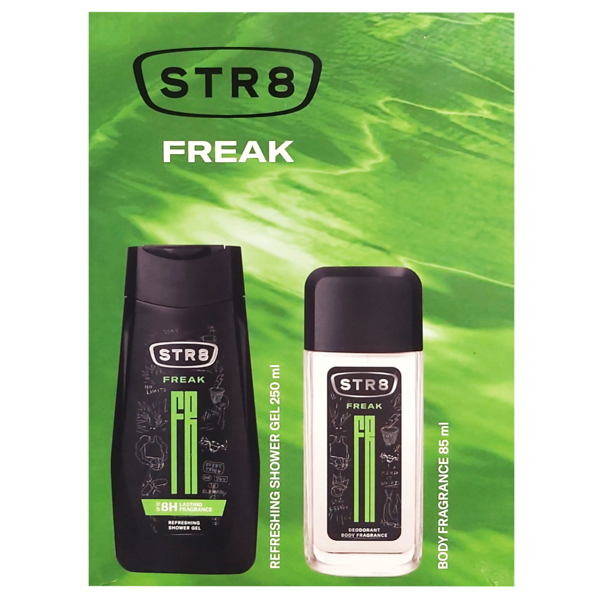 STR8 FREAK GEL DE DUS 250ML+PARFUM DE CORP 85ML CASETA CADOU