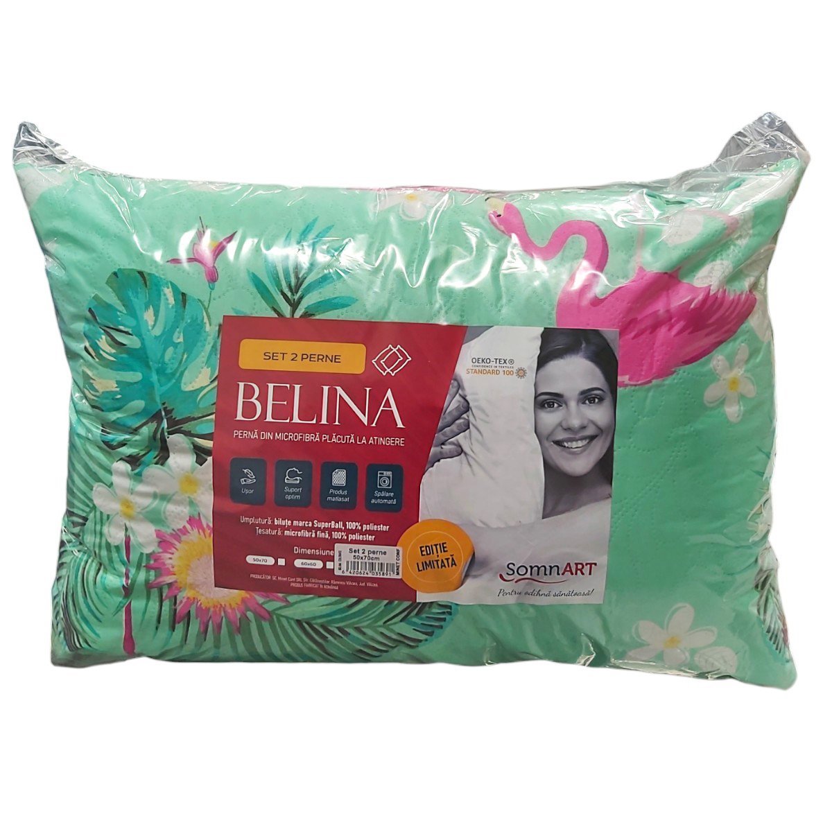 BELINA SET 2 PERNA MATLASATE COLOR 50X70CM