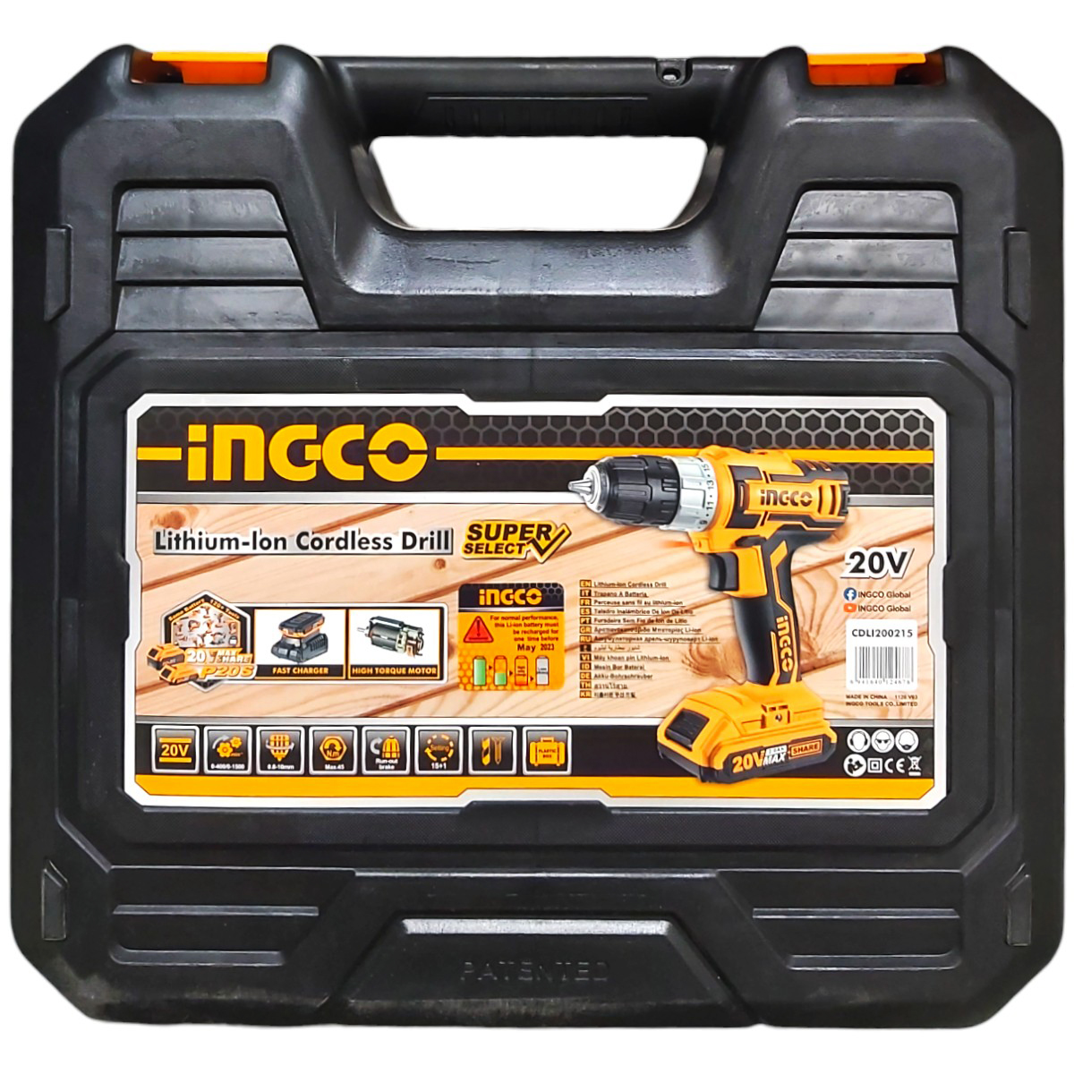 INGCO BORMASINA CU 2 ACUMULATORI 20V CDLI200215