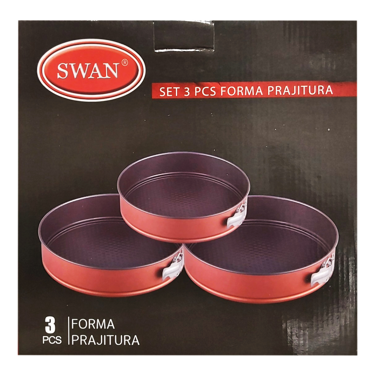 SWAN SET 3PCS FORMA PRAJITURA ROTUNDA 24-26-28CM SW-MLW10