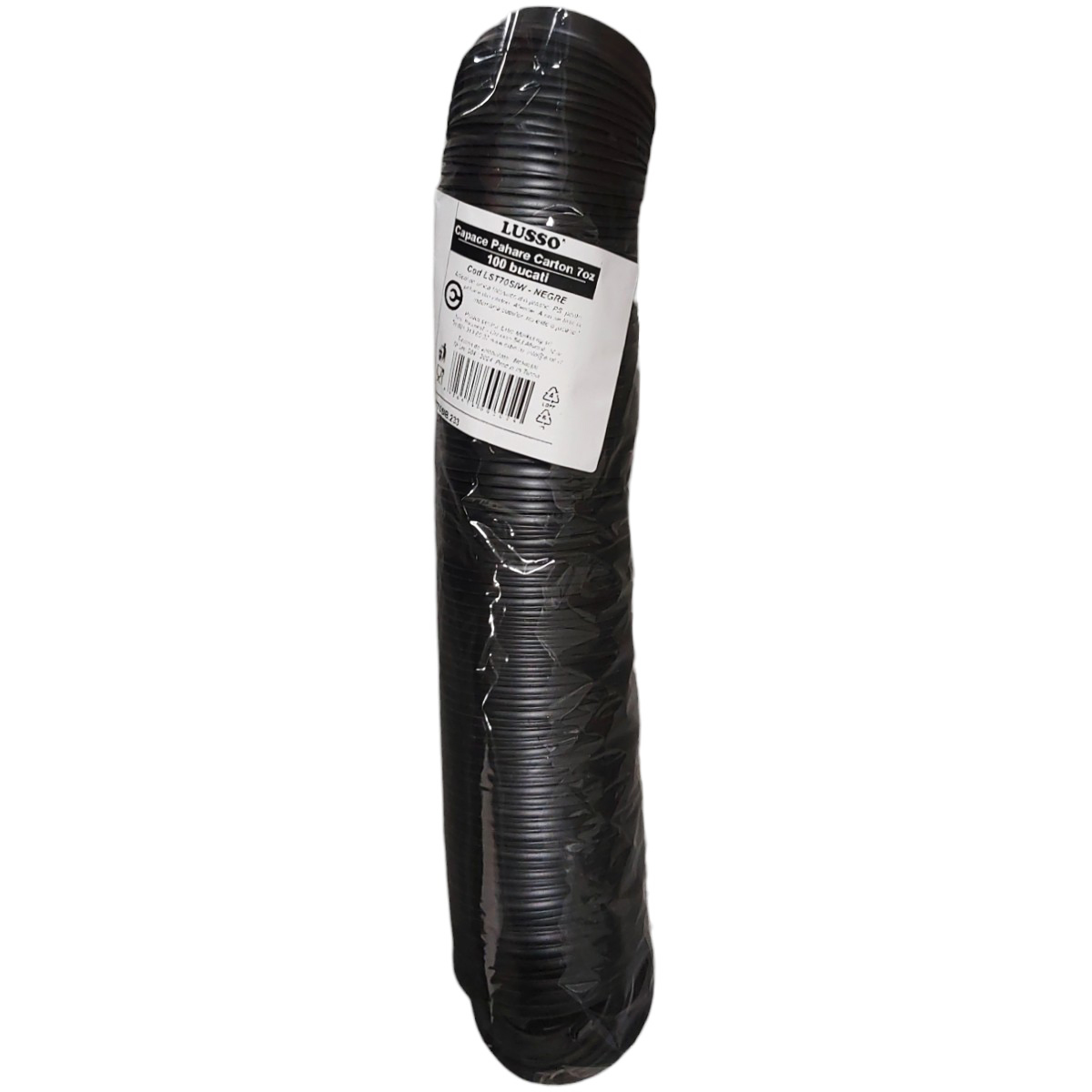 LUSSO CAPAC PAHAR 7OZ ALB/NEGRU 100BUC/SET