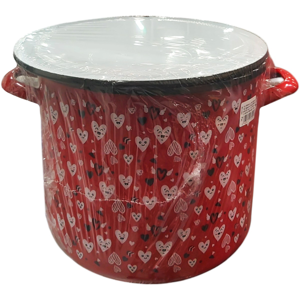 OALA CILINDRICA 23CM CU TORTI SI CAPAC DECOR INIMIOARE 81501I39/23 ID2D