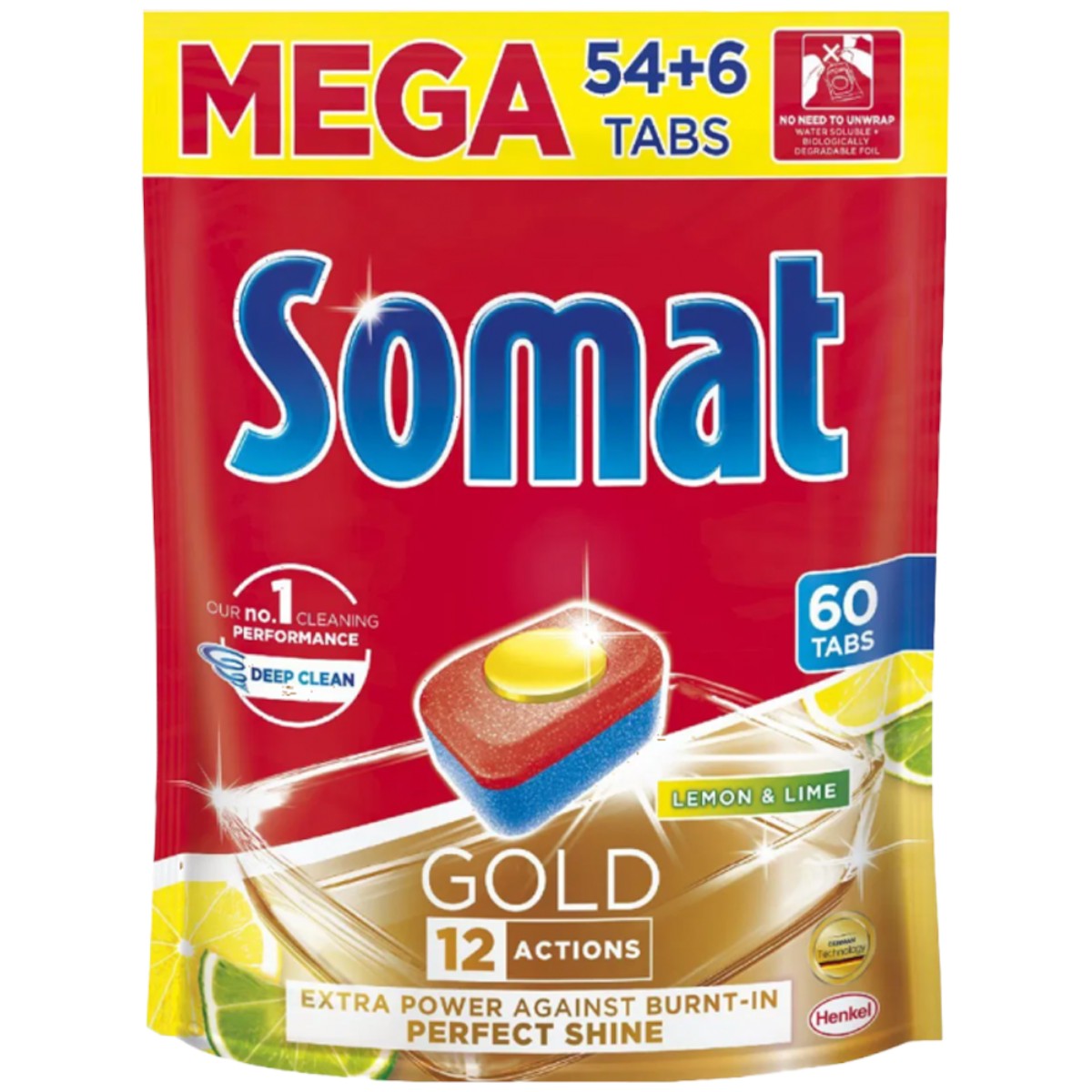SOMAT GOLD DETERGENT VASE CAPSULE 60BUC LAMAIE&LIME