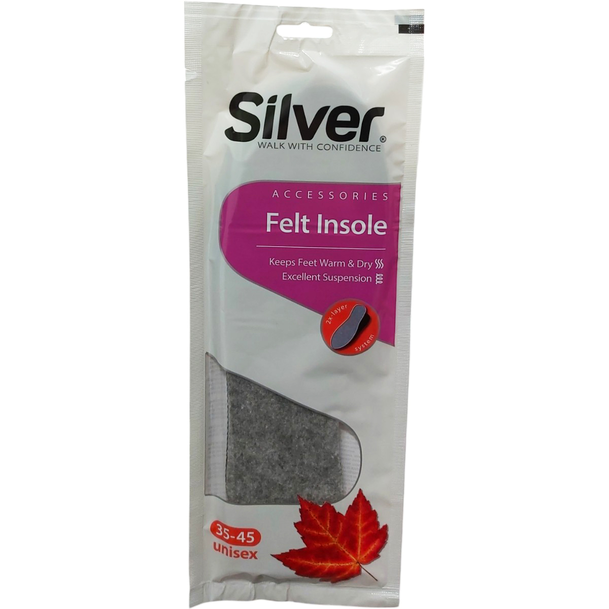 SILVER BRANT FELT INSOLE TB4012-00