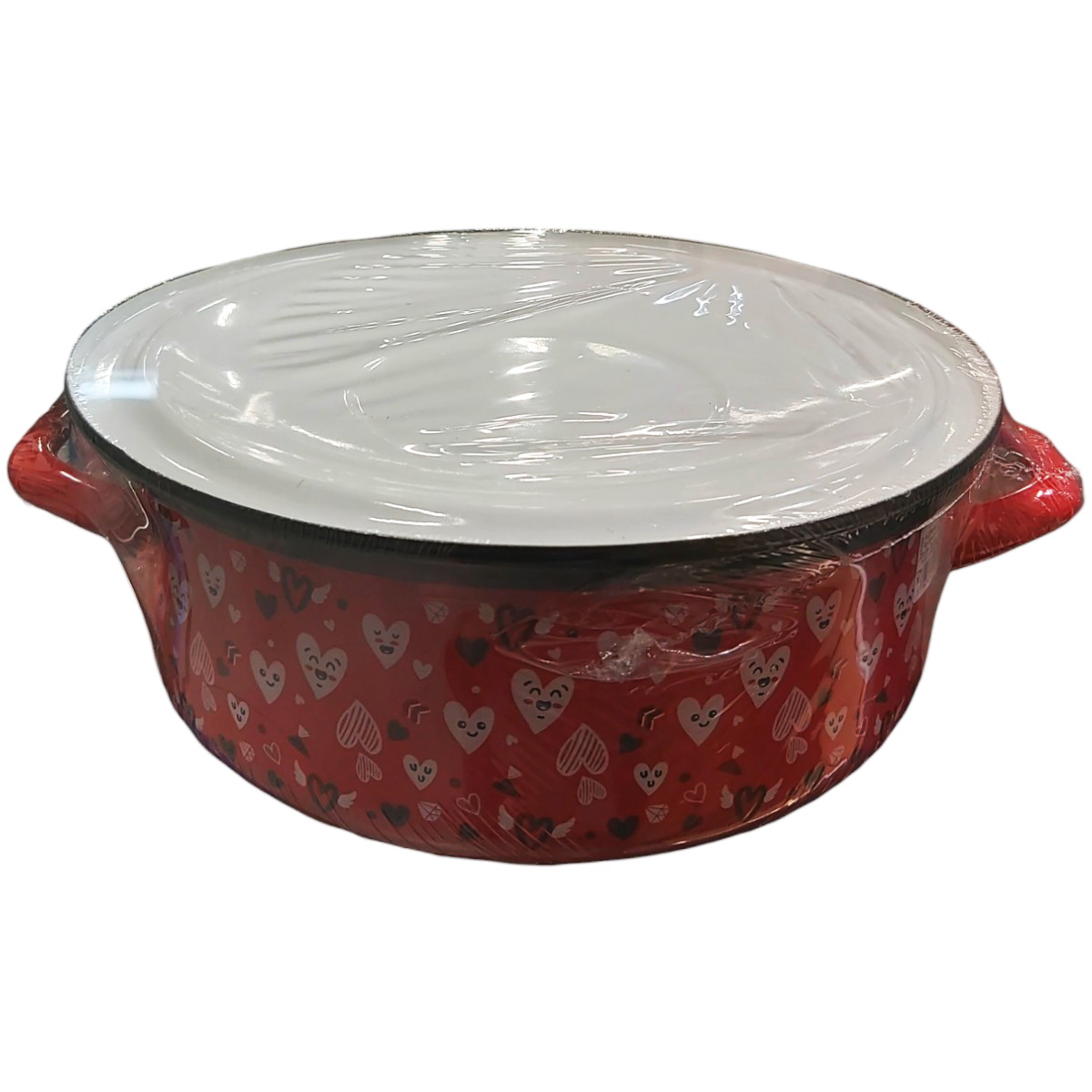 CRATITA STANDARD 25 CM CU TORTI SI CAPAC DECOR INIMIOARE 813|39/25