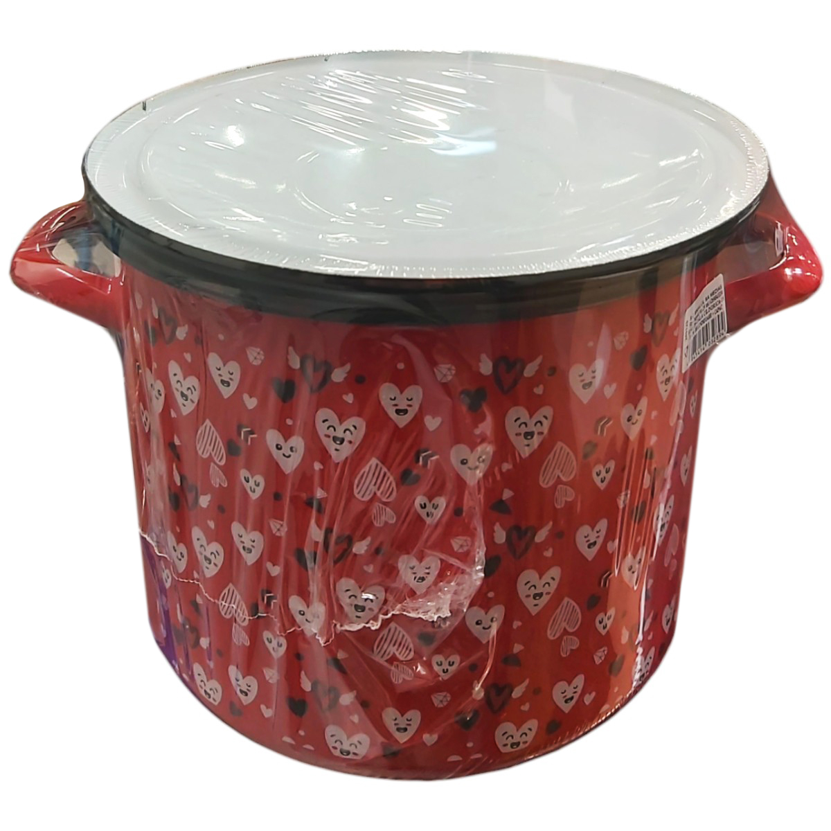 OALA CILINDRICA 21CM CU TORTI SI CAPAC DECOR INIMIOARE 81501I39/23 ID2D