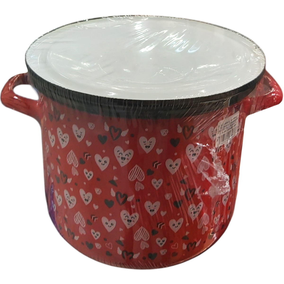 OALA CILINDRICA 19CM CU TORTI SI CAPAC DECOR INIMIOARE 81501I39/19 ID2D