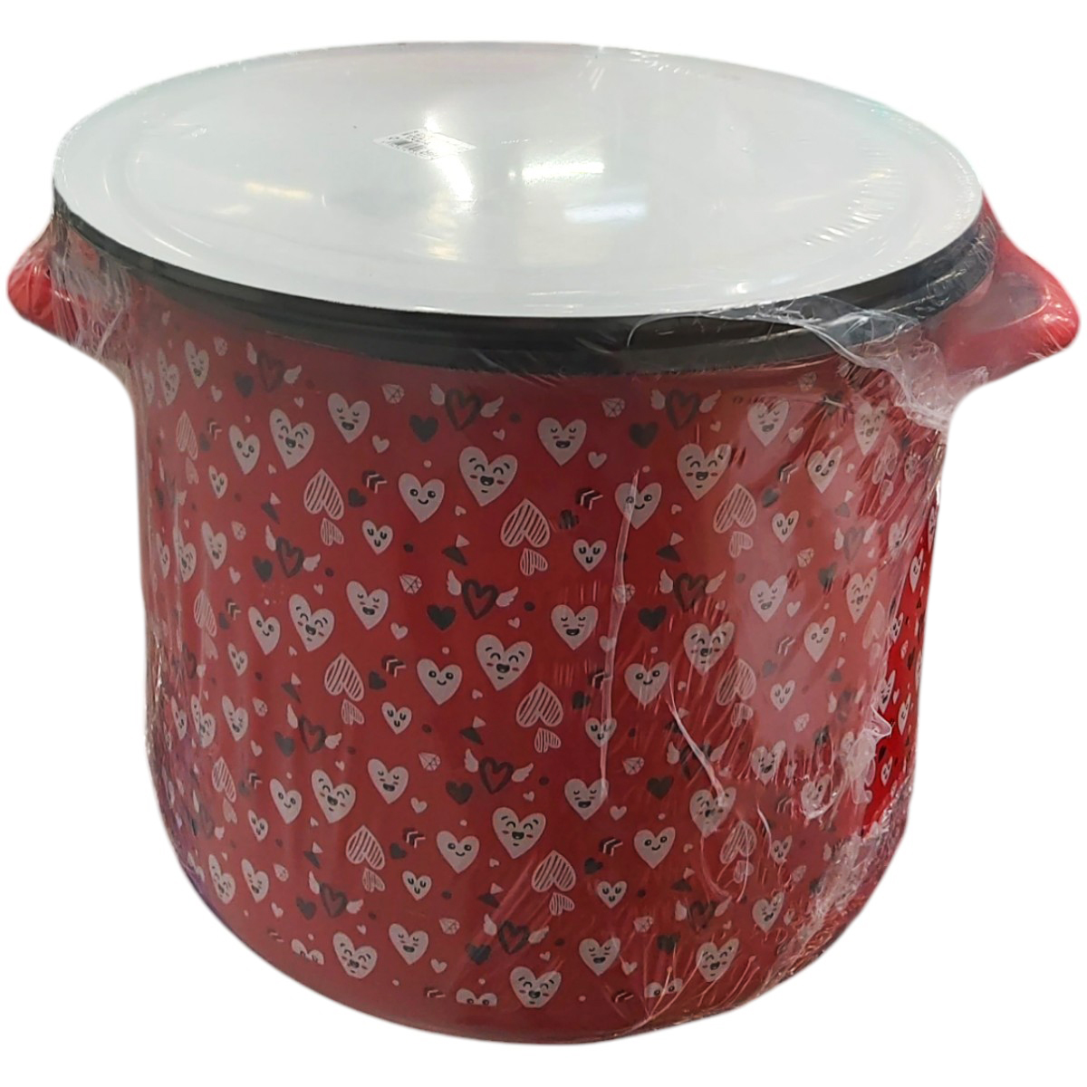 OALA CILINDRICA 28CM CU TORTI SI CAPAC DECOR INIMIOARE 81501I39/28 ID2D