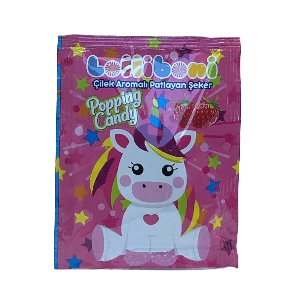 Praf pocnitor unicorn, 5 buc x 4 g, lolliboni