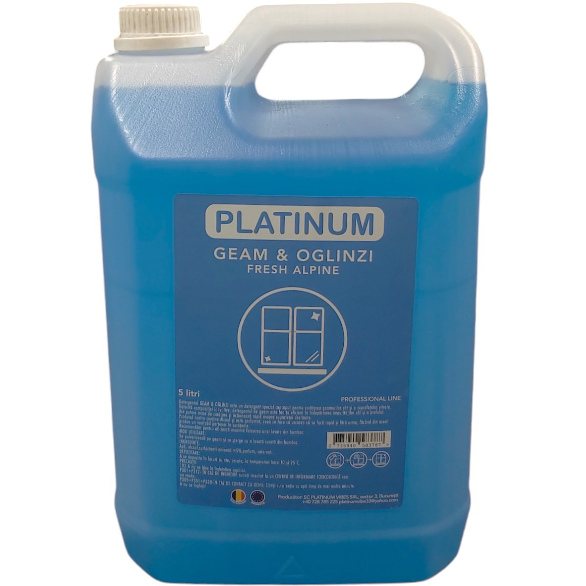 PLATINUM SOLUTIE CURATARE GEAMURI&OGLINZI 5L FRESH ALPINE