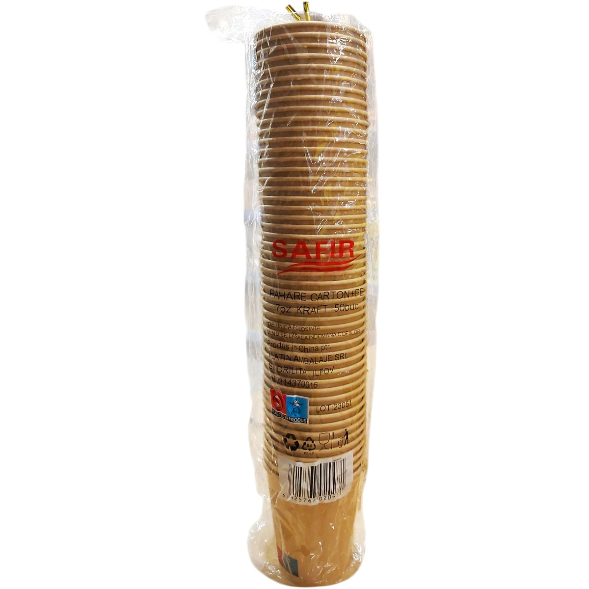 SAFIR PAHARE CARTON KRAFT 7.0 OZ 50 BUC/SET
