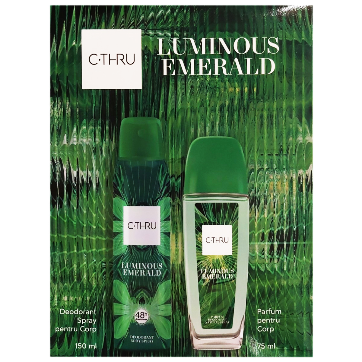 C-THRU LUMINOUS EMERALD DNS 75ML+ DEO SPRAY 150ML SET CADOU