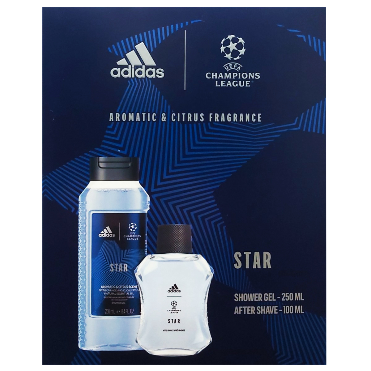 ADIDAS MEN UEFA STAR AS100ML+SG250ML SET CADOU