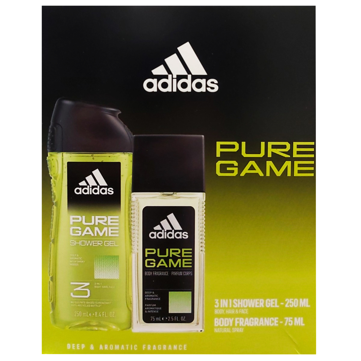 ADIDAS MEN PURE GAME DNS75ML+SG250ML SET CADOU