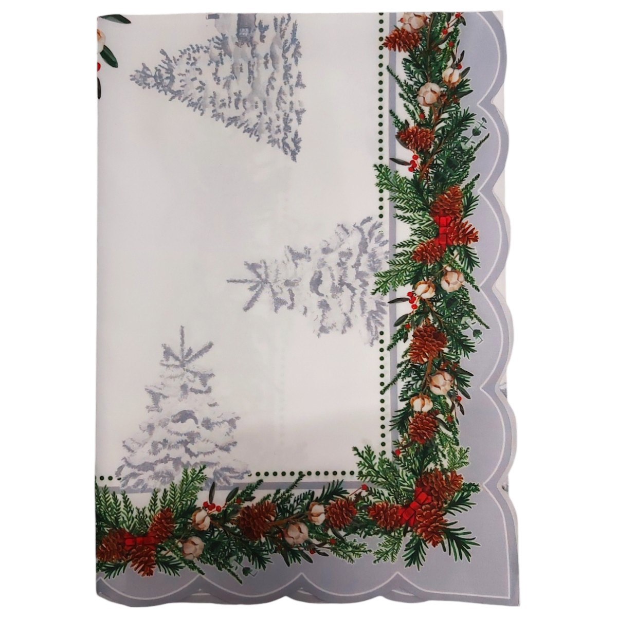 FATA DE MASA POLYESTER DECOR CRACIUN 90X90CM