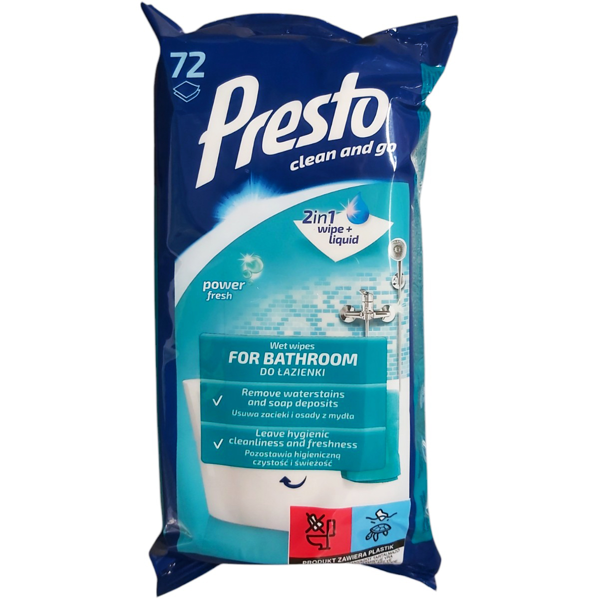 PRESTO SERVETELE UMEDE PENTRU BAIE 72BUC