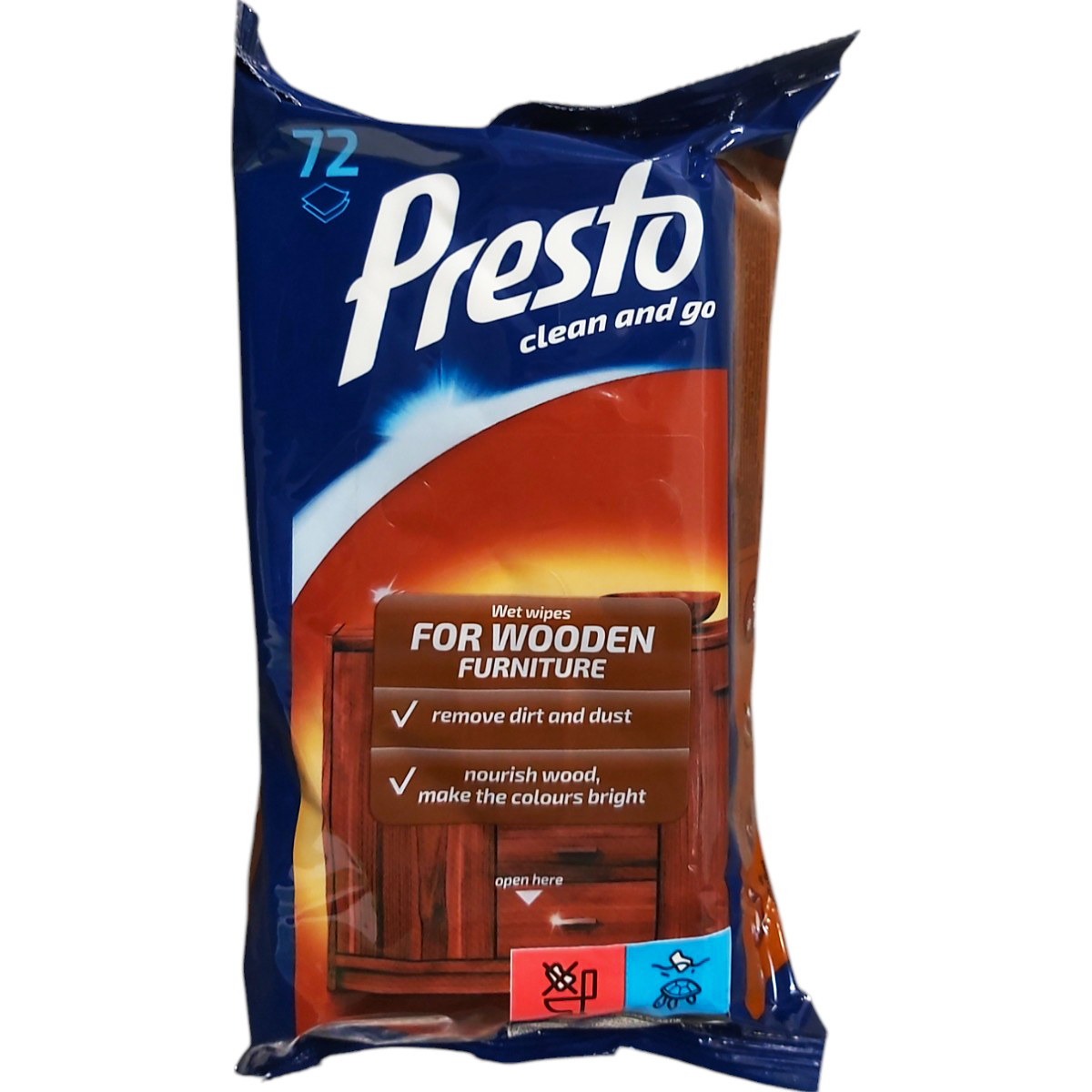 PRESTO SERVETELE UMEDE PENTRU MOBILA 72BUC