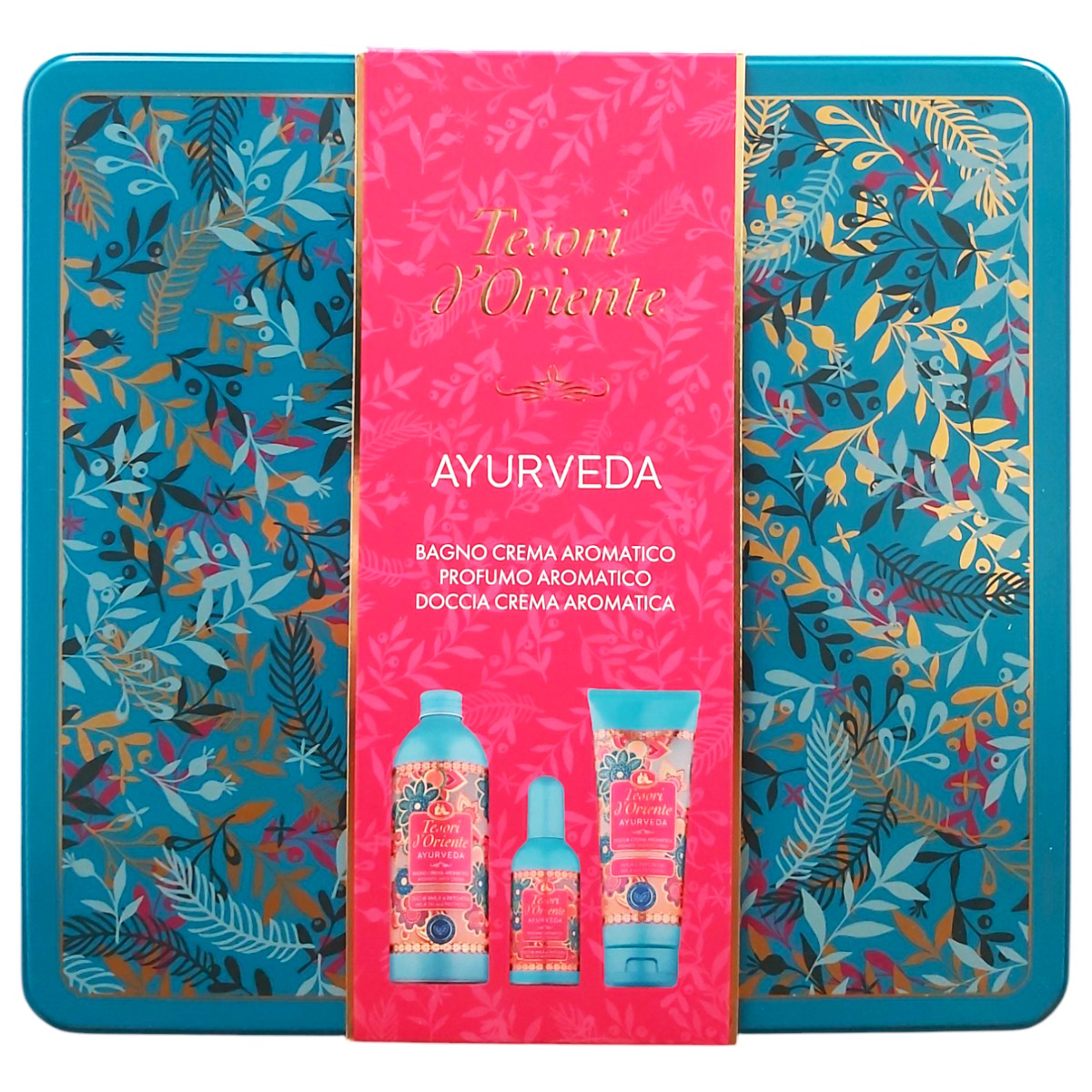 TESORI D ORIENTE AYURVEDA EDT+CREMA+GEL DUS SET CADOU CUTIE METAL
