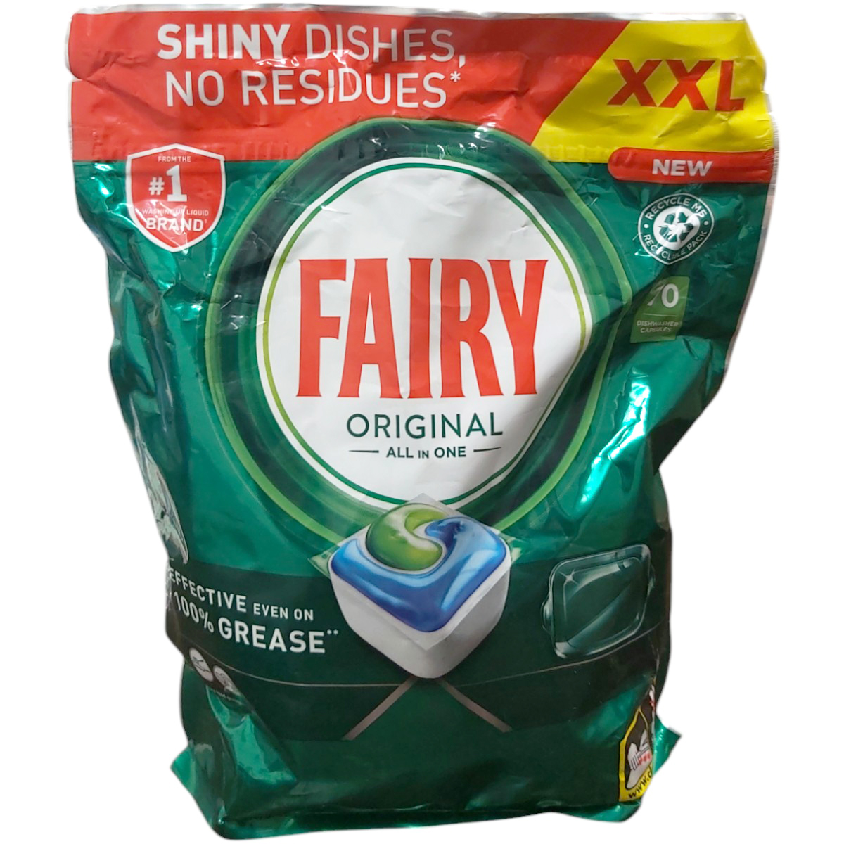 FAIRY ORIGINAL ALLIN1 DETERGENT DE VASE CAPSULE 70BUC