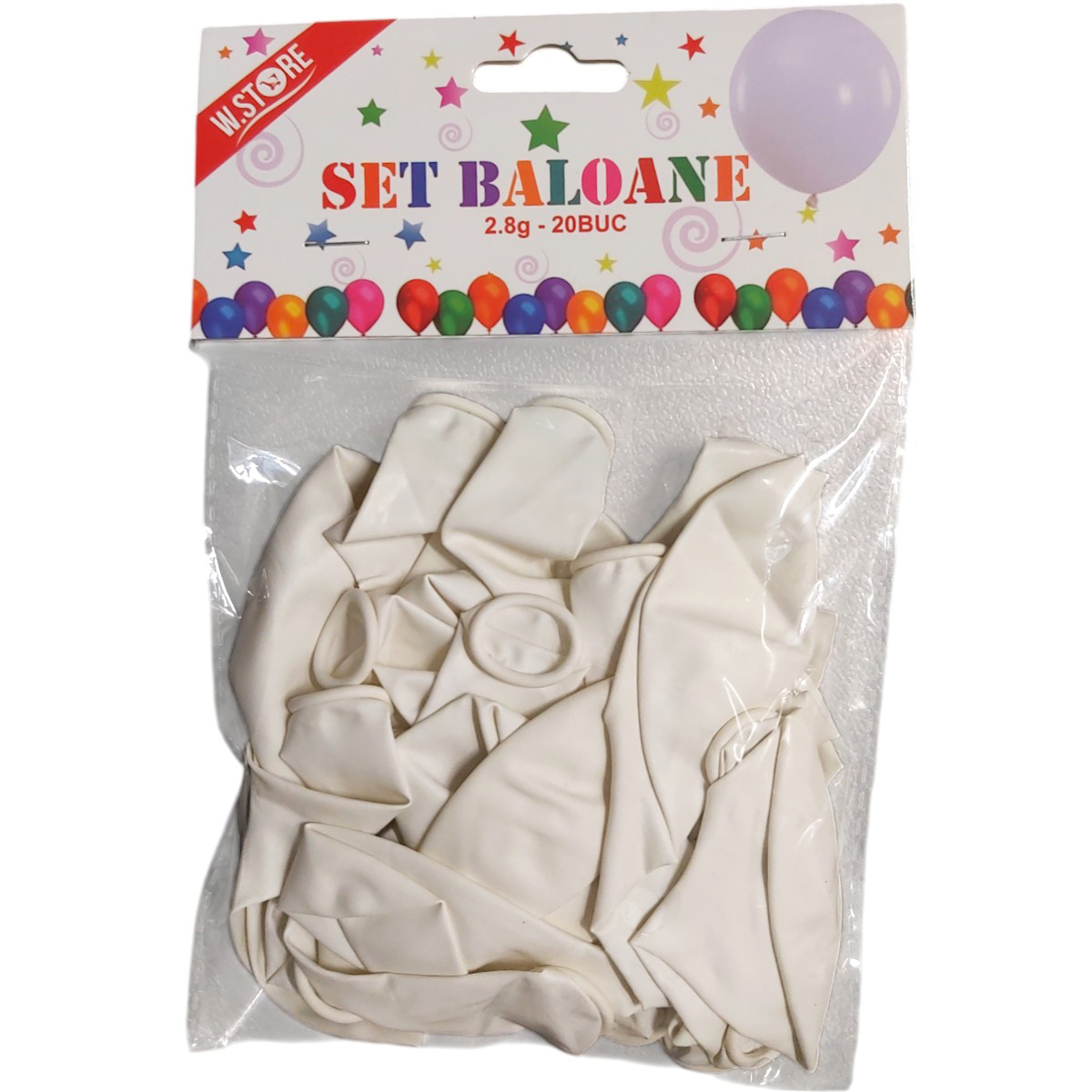 SET BALOANE ALBE 2.8G 20BUC 089458