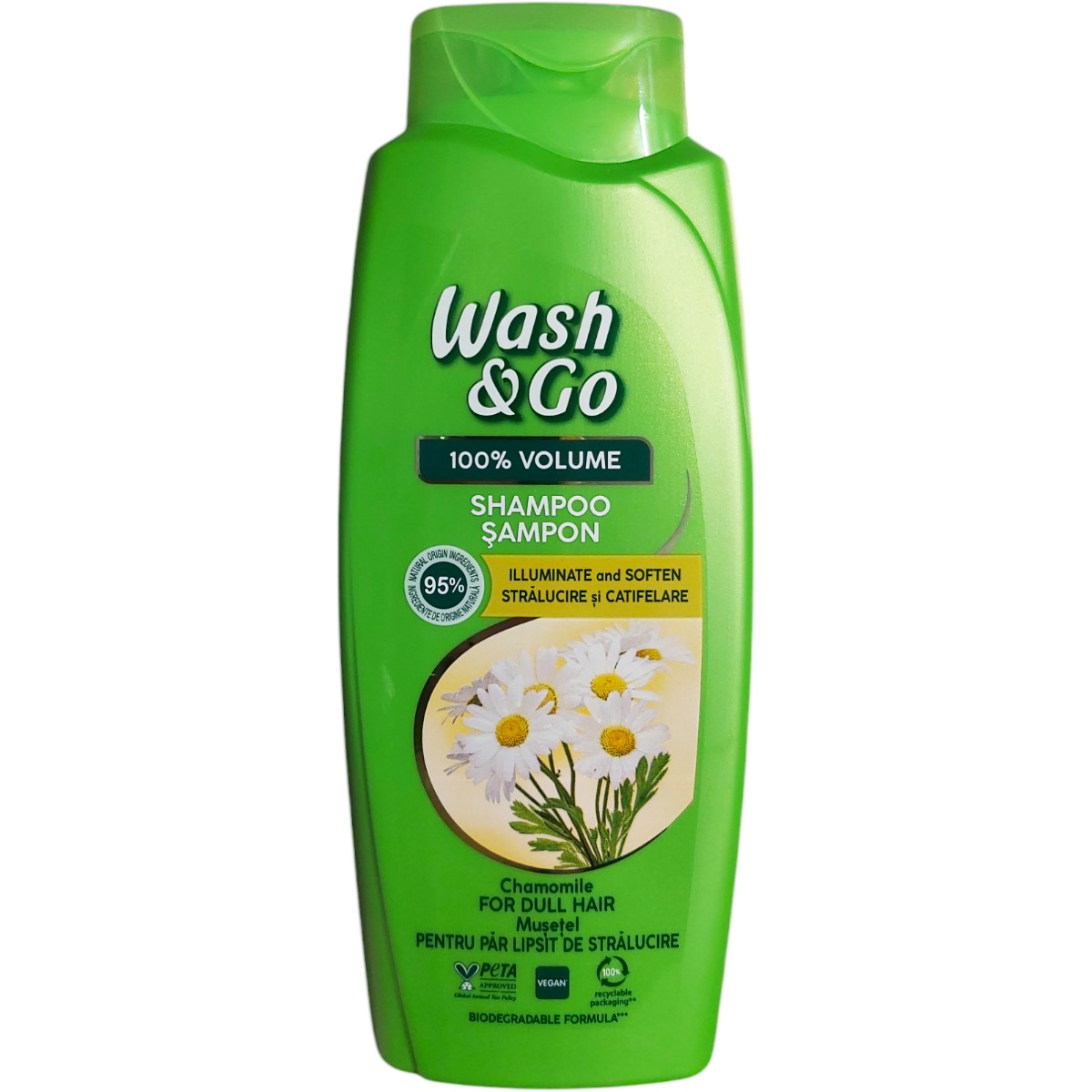 WASH&GO SAMPON PENTRU PAR USCAT CU MUSETEL 675ML
