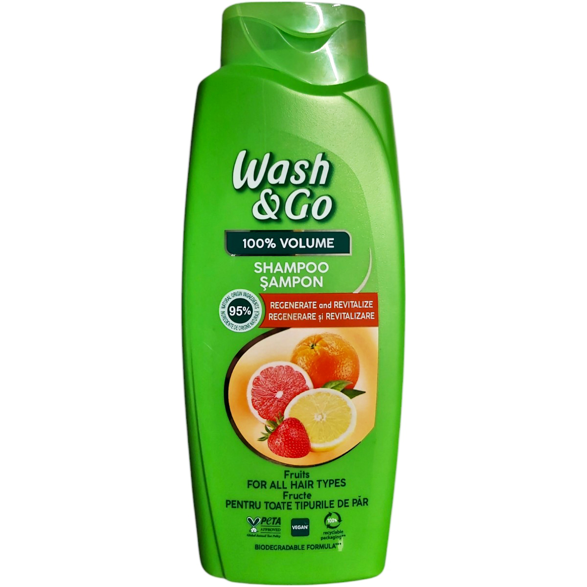 WASH&GO SAMPON PENTRU TOATE TIPURILE DE PAR FRUITS 675ML