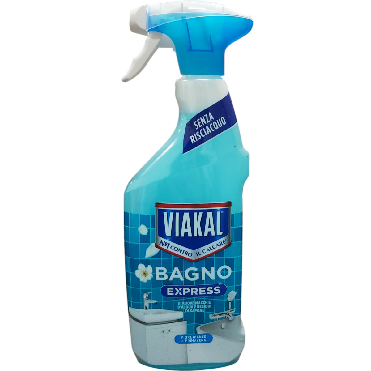 VIAKAL SOLUTIE SPRAY ANTICALCAR 470ML BAGNO EXPRESS FIORE BIANCO