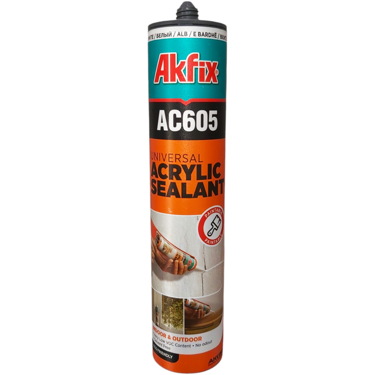 AKFIX SILICON ACRILIC ALB 310ML
