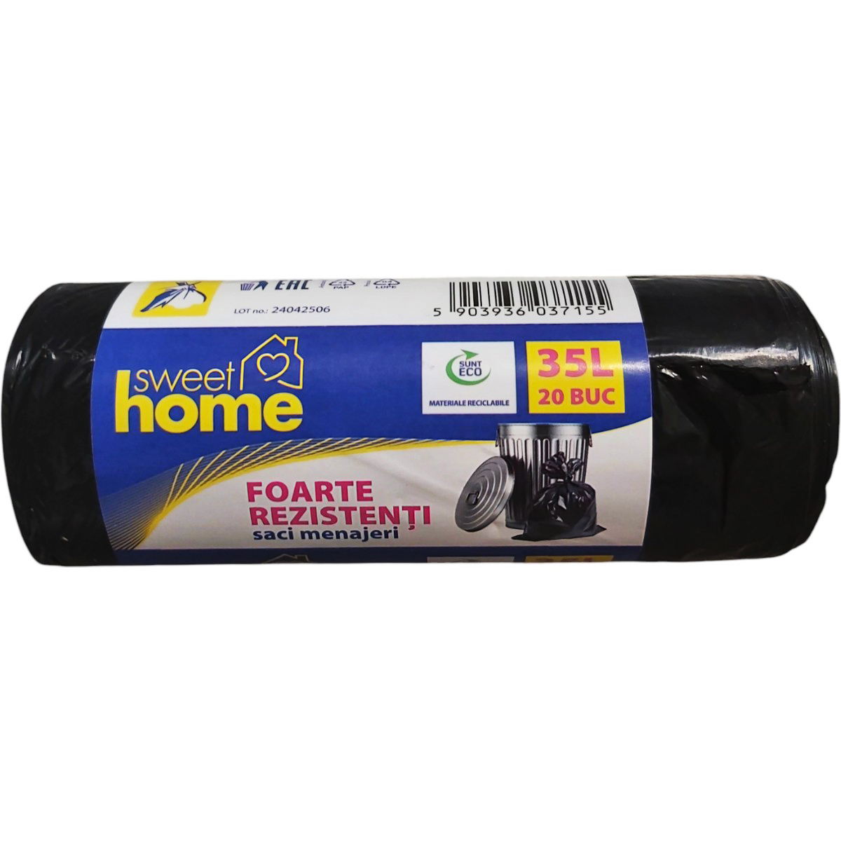 SWEET HOME SACI MENAJ HDPE 35L 20BUC/ROLA