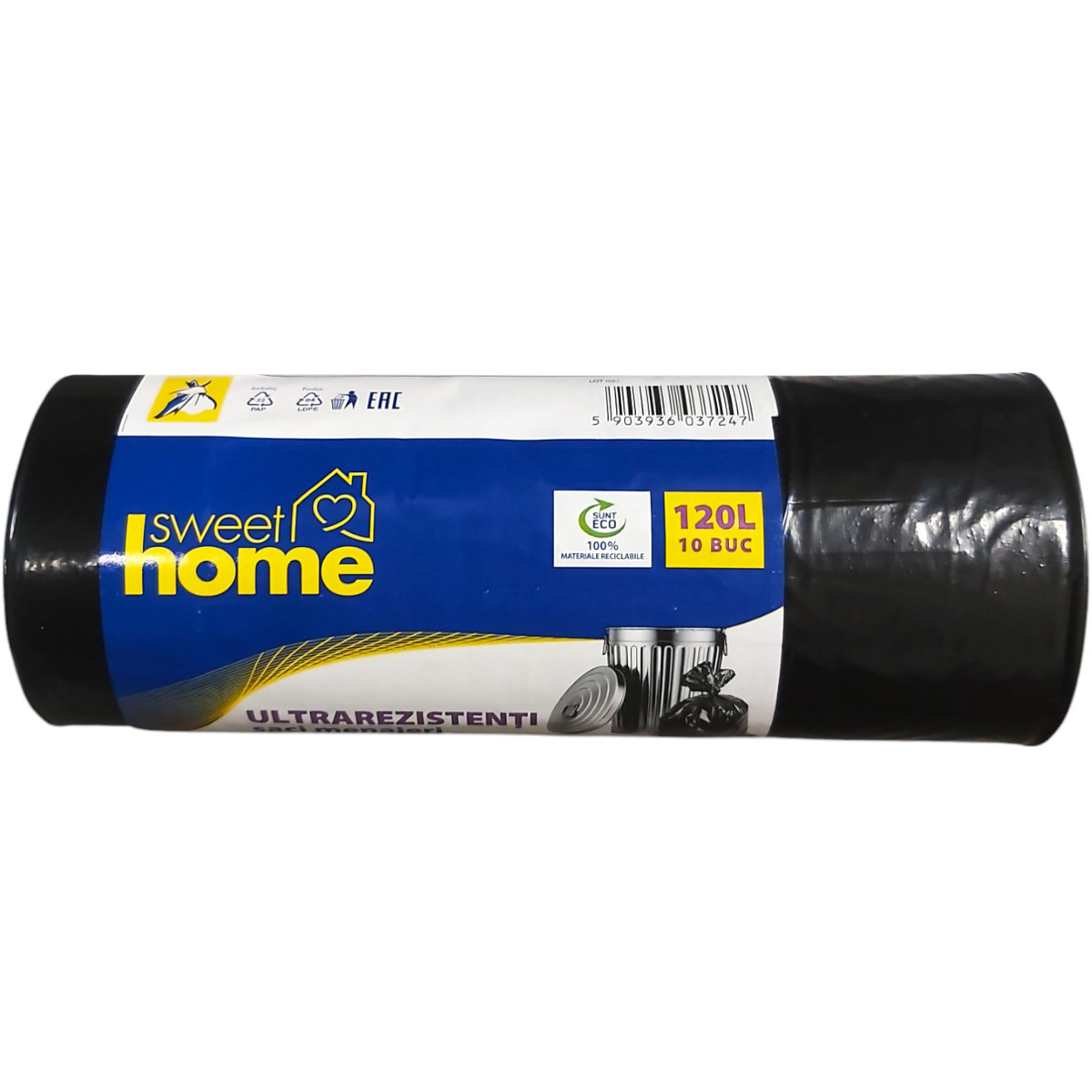 SWEET HOME SACI MENAJ HDPE 120L 10BUC/ROLA
