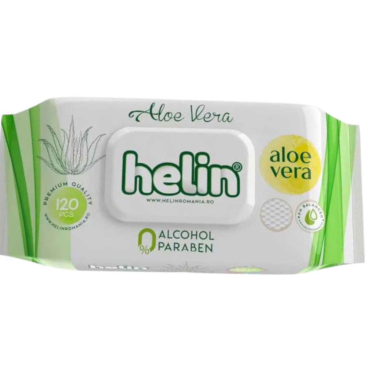 HELIN SERVETELE UMEDE 120BUC ALOE VERA