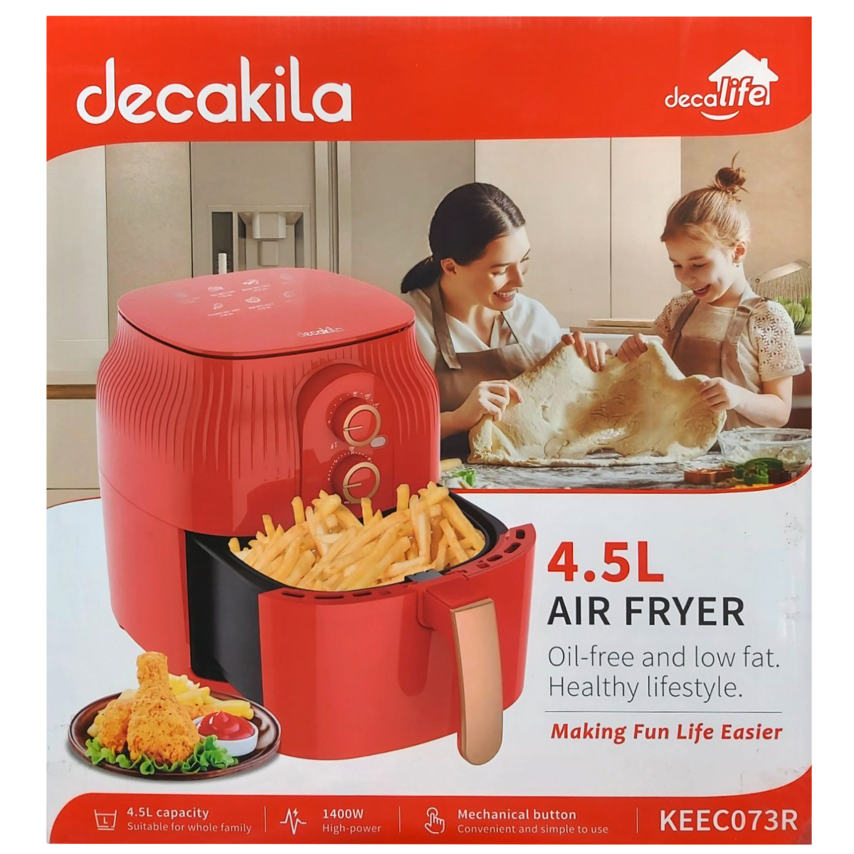 DECAKILA FRITEUZA CU AER CARD 1400W 4.5L KEEC073R