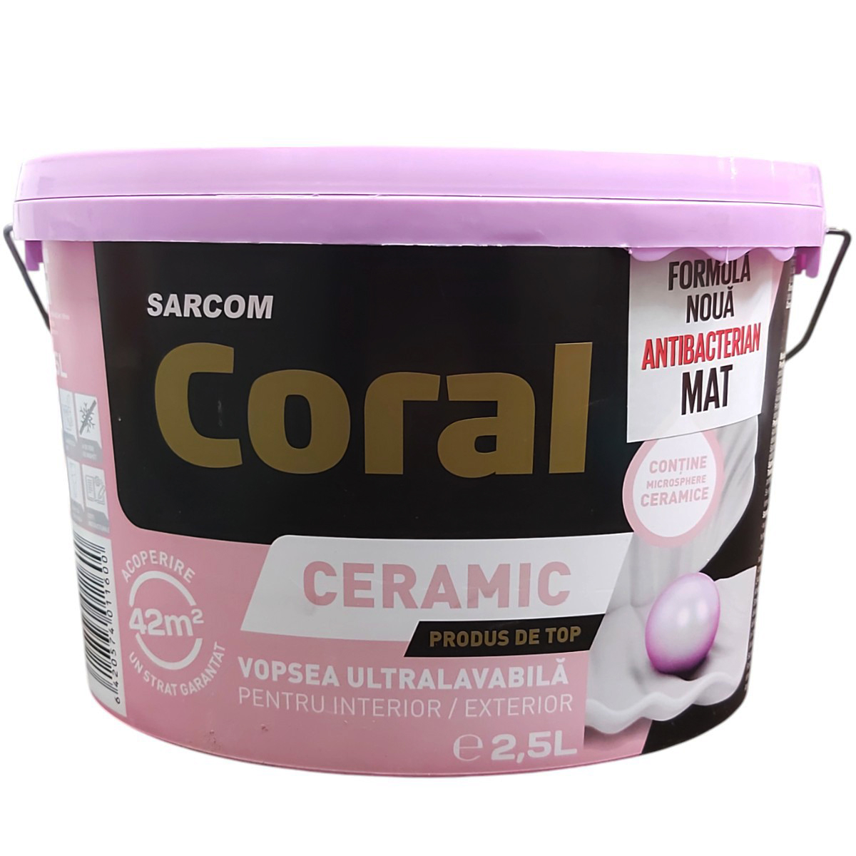CORAL CERAMIC VOPSEA ULTRALAVABILA ANTIBACTERIANA 2.5L