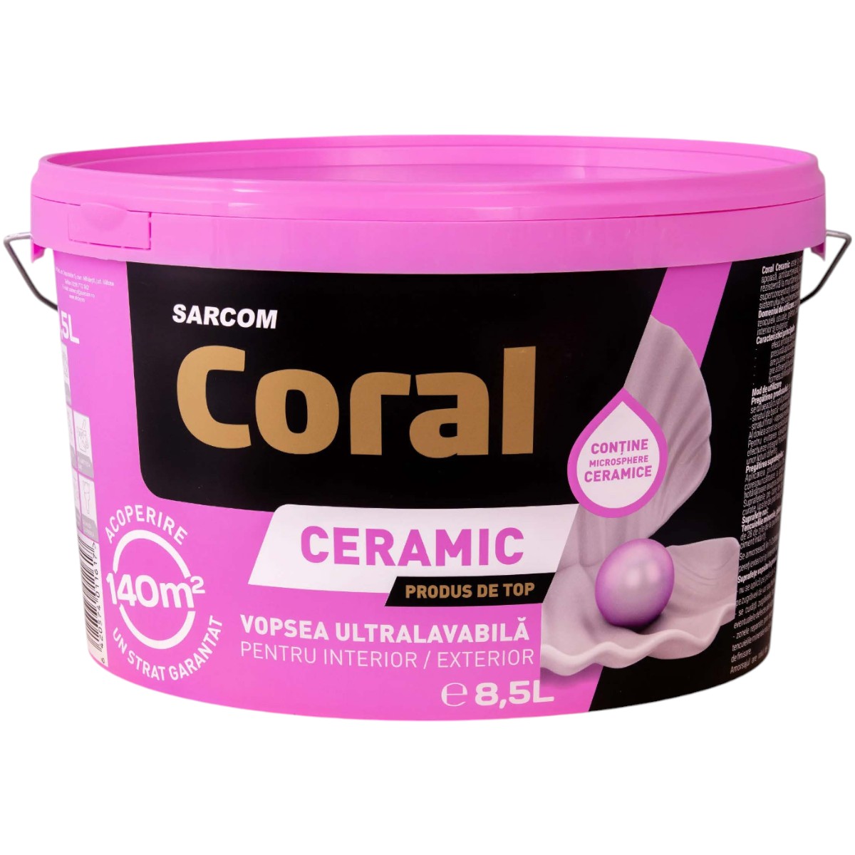 CORAL CERAMIC VOPSEA ULTRALAVABILA ANTIBACTERIANA 8.5L