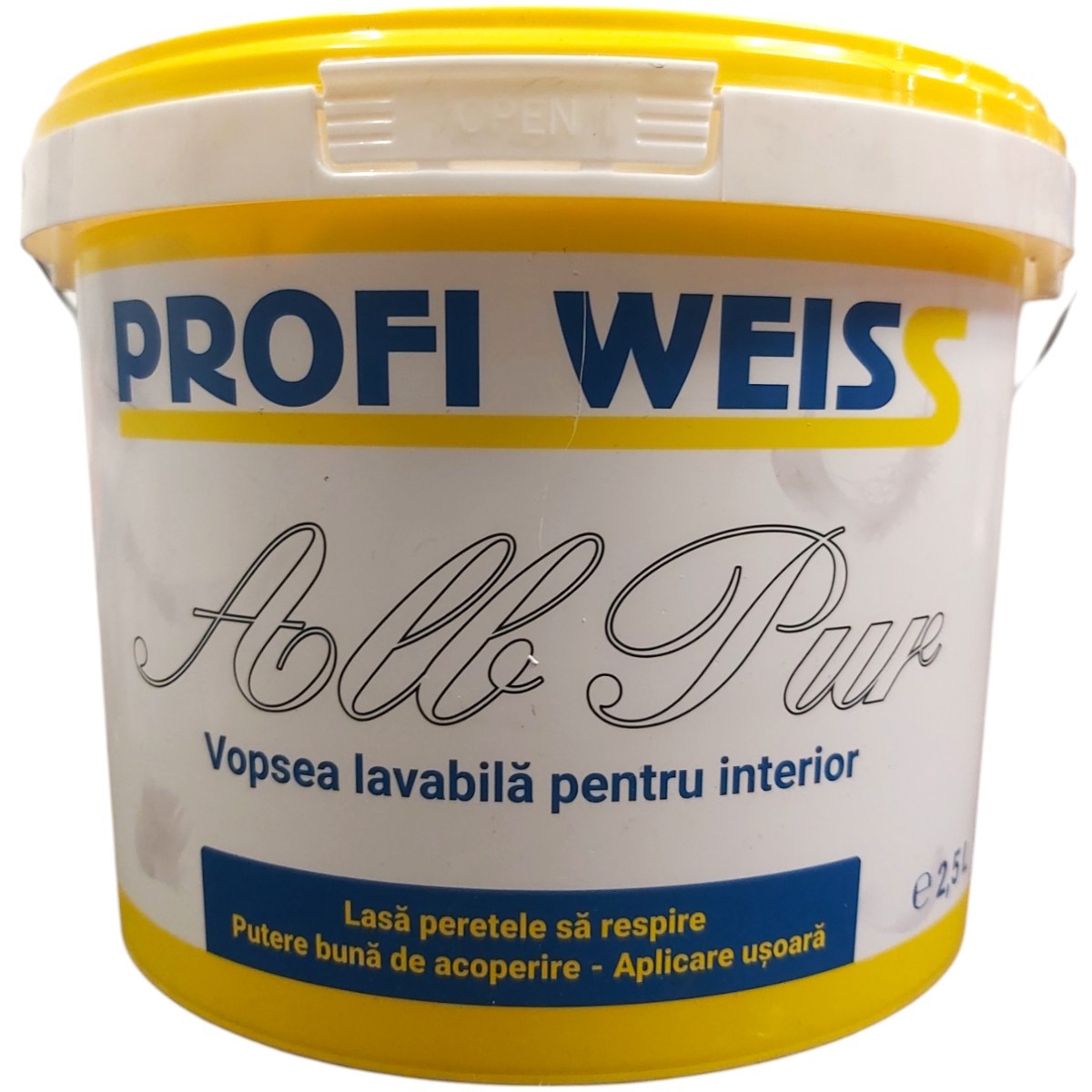 PROFI WEISS VOPSEA LAVABILA INTERIOR ALB PUR 2.5L