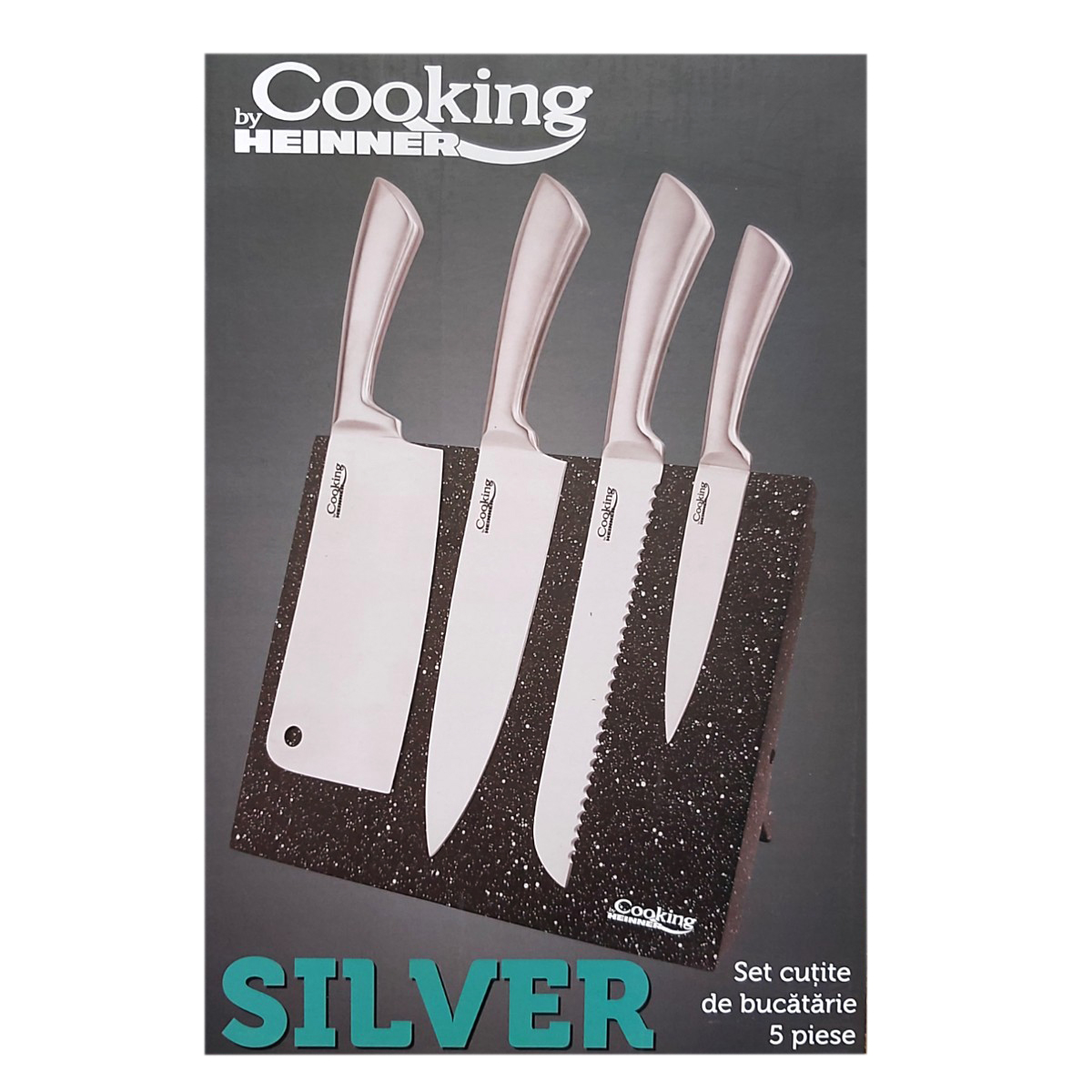 COOKING BY HEINNER SILVER SET CUTITE BUCATARIE 5PCS HR-EVI-S003-F