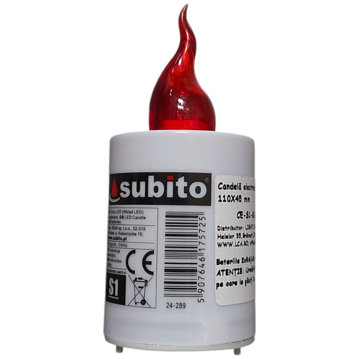SUBITO CANDELA ELECTRONICA ALBA 110X45MM S1-60-R