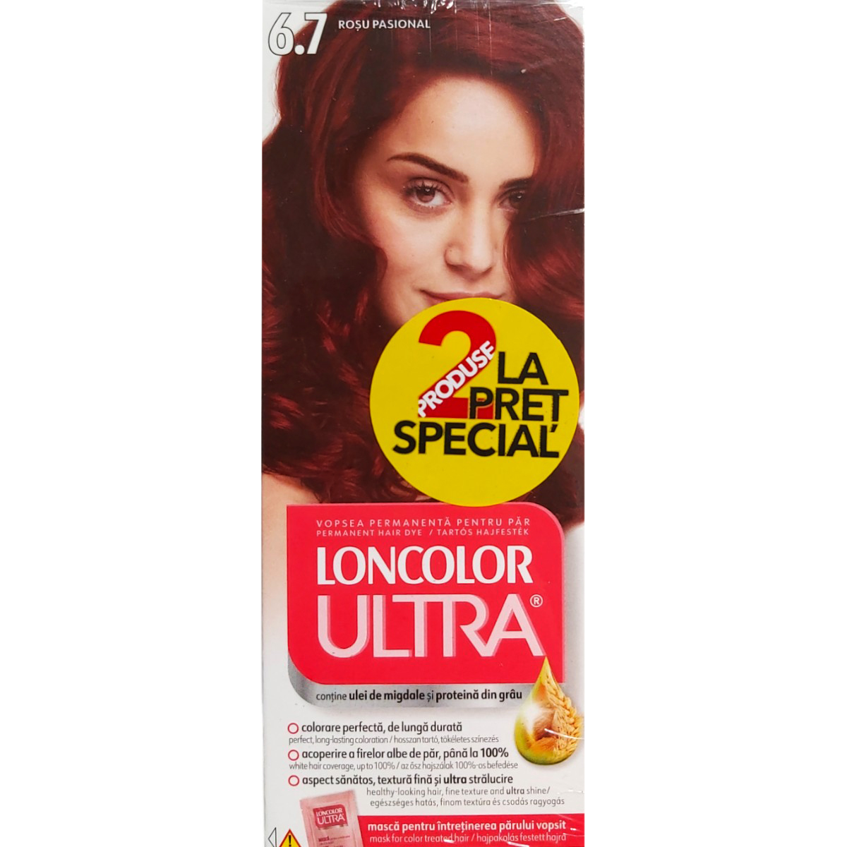 LONCOLOR ULTRA X2 VOPSEA DE PAR 6.7 ROSU PASIONAL