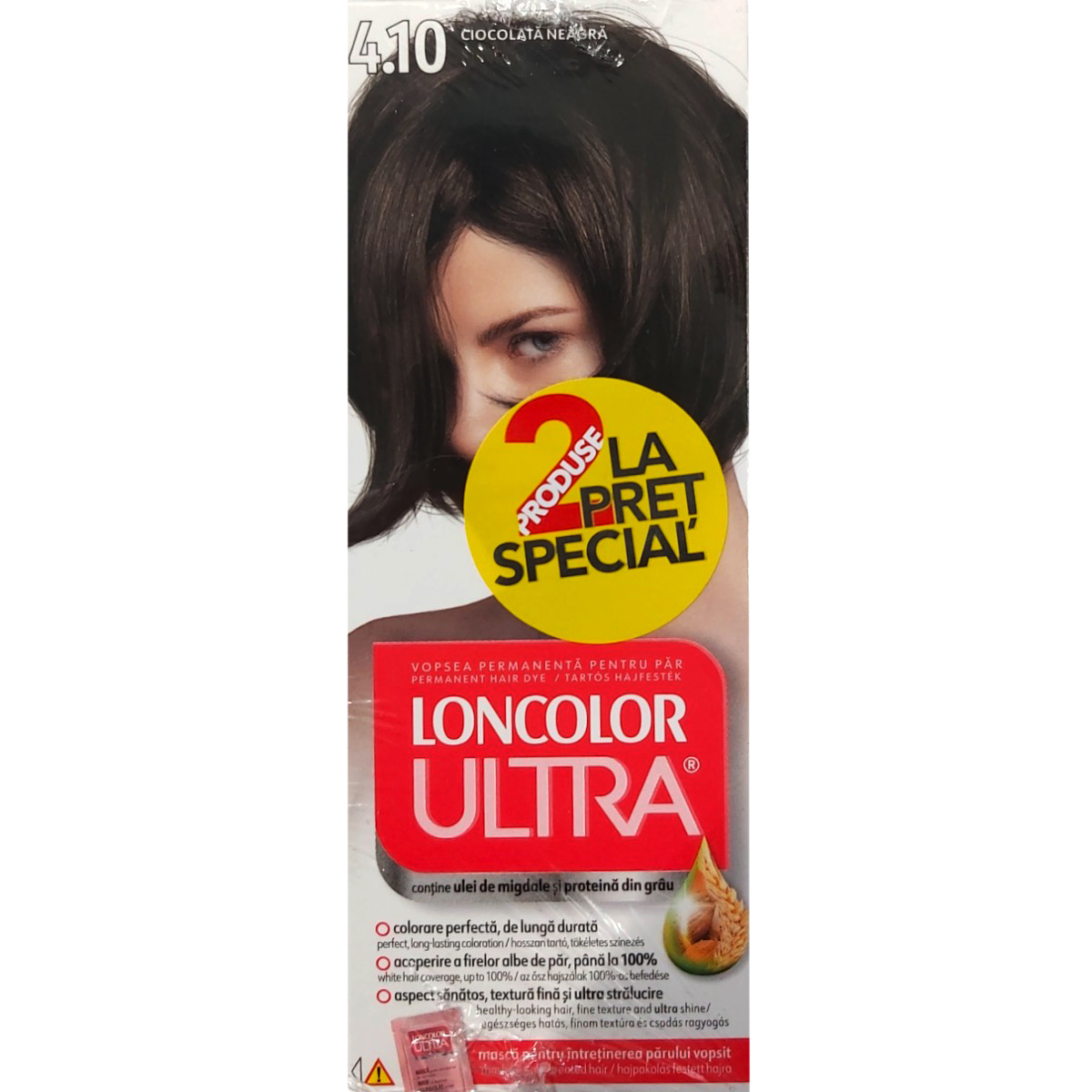 LONCOLOR ULTRA X2 VOPSEA DE PAR 4.10 CIOCOLATA NEAGRA
