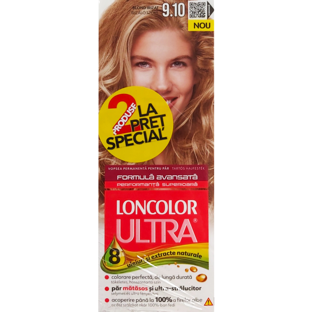 LONCOLOR ULTRA X2 VOPSEA DE PAR 9.10 BLOND IRIZAT